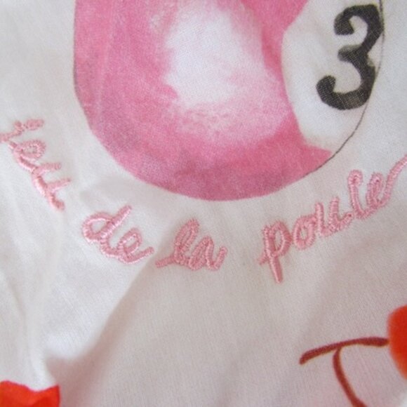 Maeve Printed Bandana Scarf 8 Balls Ivory & GIFT ANTHROPOLOGIE BARRETTES! - Picture 6 of 12